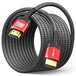 8K HDMI Cable 15FT, JASUX Ultra High Speed HDMI 2.1 (8K@60Hz 7680x4320, 4K@120Hz), 48Gbps Long HDMI to HDMI Cord Compatible for PS5/PS4/X-Box/Roku TV/HDTV/Blu-ray/LG/Samsung QLED