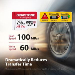 Gigastone 256GB MicroSDXC Memory Card – High Speed, UHS-I