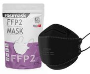 FFP2 Mask Pack of 25 - Hand Checked For Quality - Disposable FFP2 / KN95 Mask With 5 Layered Webbing Fibers - A Must Have High Filtration Mask For Outdoor (Packaging may Vary)