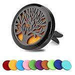 OOTSR Car Aromatherapy Essential Oil Diffuser, Car Diffuser Vent Clip with 10Pcs Random Color Felt Pad, Air Freshener Vent Clips(Tree Pattern)