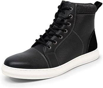 Arkbird Sneaker Shoes, Genuine Leather Casual High Top Dress Boots Black 13