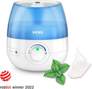 Vicks Mini Cool Mist Ultrasonic Humidifier – Compact, Quiet, 15m² Rooms