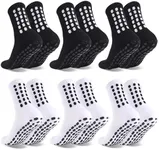 Barrlves 6 Pairs Grip Soccer Socks