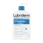 Lubriderm Daily Moisture Lotion for Normal to Dry Skin, Fragrance Free, 16 Ounce (Packaging May Vary)