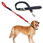 RvPaws Universal Durable Padded Leash Adjustable Nylon Webbing Pet Car Seat Belt for Large Medium Small Dog - Available As Per Color