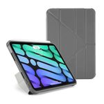 PIPETTO iPad Mini 6 (2021) Origami TPU Case | Shock Resistant 5-in-1 Stand Case | Internal Air Pockets | 99.9% Anti-Bacterial iPad Case - Dark Grey