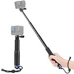 Vkesen Extendable Selfie Stick for GoPro,Handle for Action Camera,Waterproof Hand Grip Compatible with GoPro Hero 12/11/10/9/8/7,Insta360 Ace/Ace Pro/One RS,DJI Osmo Action,Akaso Action Cameras