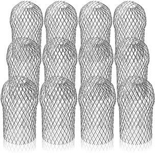 DEAYOU 12 Pack Gutter Guard Strainer, Downspout Rain Protector, Rustproof Gutter Drain Cover for Stop Leaf Debris Blockage