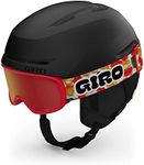 Giro Spur Combo Pack Kids Ski Helmet - Snowboarding Helmet with Matching Goggles for Youth, Boys, and Girls - Matte Black S 52-55.5cm