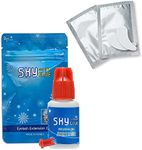 Sky Glue 1 Bottle Long Retention Eyelash Extensions Glue Sky S+ 5ml Professional Black Eyelash Extension Adhesive 1-2s Fast Drying 6-8 Weeks Lasting time by KBS with 2 Eyepatch (OneTwo Pack)