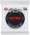 MARTIN 3 Pack Retro Acoustic Guitar Strings Monel - Solid Nickel/Copper Alloy Light 12-54 (MM12PK3)
