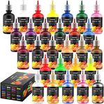 XDOVET Airbrush Paint, 18 Colors Airbrush Paint Set (30 ml/1 oz), Ready to Spray, Opaque & Neon Colors, Water-Based, Premium Acrylic Airbrush Paint Kit for Beginners, Hobbyist and Artists