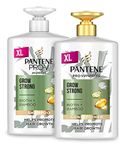 Pantene Grow Strong Shampoo and Conditioner Set, XL Hair Growth Shampoo For Dry Damaged Hair, Helps Reduce Hair Loss with Bamboo and Biotin, VALUE PACK, 2x 1L