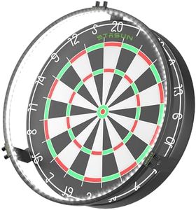 STASUN 360° Dartboard Light,White LED Darts Lighting,Dimmable Dart Board Surround Ring Lighting System,12W 6500K Magnetic Darts Light and Accessories for the Whole Board