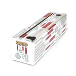 ChicWrap Big Chef Refillable Plastic Wrap Dispenser/Slide Cutter and 750' of Professional BPA Free Plastic Wrap - Reusable with Slide Cutter Technology