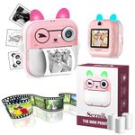 SEZNIK Mini Camera Printer, Click Photo Print, Inkless, Bluetooth HD Print, Android, iOS. Instant Print (Mini-B40-Pink)