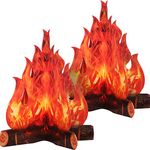 Boao Fake Fire Fake Flame Camping Decoration 3D Cardboard Campfire Centerpiece Artificial Flames Campfire Party Decor for Classroom Camp Bachelorette Party Supplies(Red Orange)