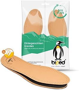biped 3 Pairs Set of Leather Insoles with Activated Carbon, Leather Soles to Prevent Sweaty Feet, Soft Leather Insoles for Men and Women Shoes z1724 (40-41)