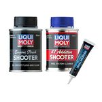 Liqui Moly Combo of 4T Shooter (80 Ml), Flush Shooter (80 Ml) and Mos2 Additive Shooter (20 Ml) for Motorbikes