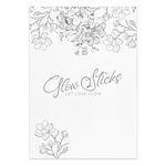 Wedding Glow Sticks Sign - Let Love Glow Table Decorations with Neutral Floral Design (Glow Sticks Let Love Glow)