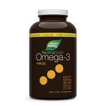 Nature's Way NutraSea Omega 3 + Vitamin D Softgels Supplement with Fish Oil – Lemon Flavour – Heart, Brain, Bone & Immune Support for Adults and Kids Ages 6+ – EPA & DHA + 1000IU D3, 240 Softgels