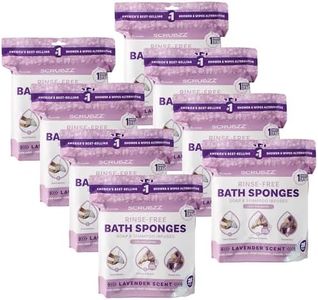 Scrubzz Disposable No Rinse Bathing Wipes - All-in-1 Single Use Shower Wipes, Simply Dampen, Lather, and Dry Without Shampoo or Rinsing (Lavender, 8-Pack)