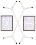 FIBOOMERANG Bed Sheet Clips, Criss-Cross Bed Sheet Straps Fasteners Fitted Sheets Flat Bedsheet in Place Mattress Corner Suspenders Grippers Holders (2Pcs/Set, White)