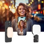 Luxsure Magnetic Selfie Light, Portable Clip on Phone Light, 3 Light Modes and 5 Levels, Selfie Light for Phone/Laptop/Camera, Photo Light for Travel Photography/Live Streaming/Makeup