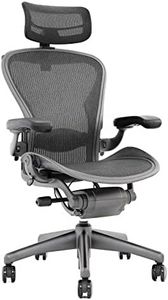Open Box Herman Miller Aeron Fully Loaded, Adjustable Headrest, Aluminum