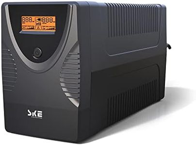 Ups Battery Backup and Surge Protector,Computer Uninterruptible Power Supply Units,Battery Backup Intelligent LCD,SKE Back UPS, Battery Backup for Computer 625VA/360W