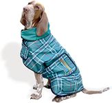 TAIL BLAZERS™ Premium Dog Drying Coat, Warm Coats & Jackets for Dogs. Dog Coat Keep It Dry and warm After Walking/Dog Shower. Two-Layer Microfibre Towel Dog Winter Coat & Dog Drying Robe. (XXXL/Green)