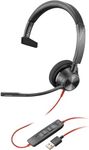 Plantronics - Blackwire 3310 - Wired, Single Ear (Mono) Headset with Boom Mic - USB-A to connect to your PC and/or Mac - Works with Teams (Certified), Zoom & more