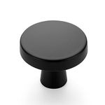 Ravinte 30 Pack Drawer Pulls 1-1/4 Inch Kitchen Cabinet Knobs Solid Round Dresser Drawer Knobs Matte Black Dresser Knobs Drawer Knobs Simple Cabinet Hardware for Cupboard Drawer Pulls