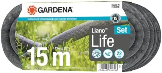 GARDENA Textile Hose Liano™ Life 13 mm (½") 15m Set with Nozzle