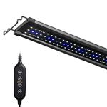 NICREW ClassicLED G2 Aquarium Light, Dimmable Fish Tank Light with 2-Channel Controller, White and Blue LEDs, High Light Output, Size 36 to 48 Inch, 32 Watts