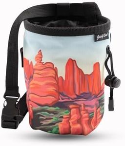 Gnarly Dood | Chalk Bag for Outdoor & Gym Rock Climbing & Bouldering | with Adjustable Waist Belt, Durable Drawstring Closure, & Zippered Pocket | Moab