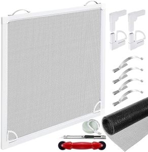 FIFIFO Window Screen Frame Kit 36inX36in Fiberglass Window Screen Replacement Kit Includes Full Set of Tools Suitable for Windows，Framed Mesh Replacement Window Screens, Home, Patio
