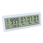 FCXJTU Digital Countdown Days Timer Clock - White Upgraded Big 999 Days Count Down Clock with Bracket Strong Magnetic Back for Retirement Wedding Vacation Birthday Holidays (999Day)