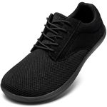 Oltyutc Trainers Mens Barefoot Shoes Gym Shoes for Men Running Tennis Outdoor Indoor Wide Lightweight Sneakers All Black Mens Size 11 UK(Label Size:46)