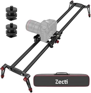 Zecti Slider de caméra réglable en Fibre de Carbone pour Appareil Photo DSLR Vidéo Film Photographie Caméscope Stabili 80cm Camera Slider