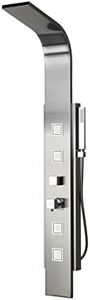 Blue Ocean 59 Inch Stainless Steel SPS8897 Shower Panel with Rainfall Shower Head, Body Nozzles, and Handheld Shower Head