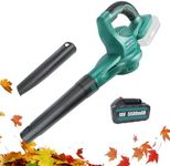 TEETOK Cordless Leaf Blower with 5500mAh Battery 15000RPM Electric Leaf Blower with 2 Section Tubes for Home Lawn Care Leaf Blowing, Garden Snow, Dust