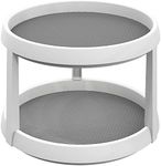 SimpleHouseware 2 Tier Turntable Lazy Susan Multifunctional Organizer, White