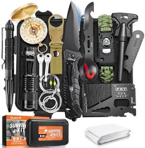 Dusor 19 in 1 Survival Kit Gifts for Men, Valentines Day Gifts for Him Boyfriend, Hunting Gift for Dad Husband, Fishing Gear and Equipment, Camping Essentials, Gift for Men Who Have Everything
