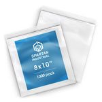 Spartan Industrial - 8” X 10” (1000 Count) 2 Mil Clear Reclosable Zip Plastic Poly Bags with Resealable Lock Seal Zipper