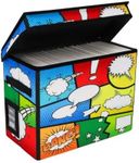 BCW Comic Foldaway | Collapsible Comic Book Storage Tote for 125-150 Comic Books | Foldable Box for Comic Books (Single, Pow!)