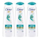 3 x 250mL | Dove Daily Moisture 2 in 1 Shampoo & Conditioner 250ml | for Everyday Use | 3 Pack | with Aasram Card