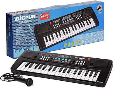 Kids and Adult Piano Keyboard Electric Piano for Kids with Recording Microphone Portable Electronic for Beginners Light and Musical Toys for Girls Boys Ages 3-12 (61 Keys) (BF 630A1 61 Keys)