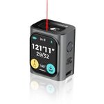 HOZO M-Cube Laser Measuring Tool,164ft/50m,±1/16 inch Accuracy,Rechargeable Modular Laser Distance Meter for Area,Volume,Pythagorean,Big Number LCD Display | Digital Bubble Level | Bluetooth App