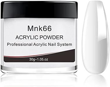 Mnk66 Acrylic Powder Professional Clear Pink Nude Milky White Acrylic Nail Powder for Nail Extension, French Nail Art 3D Flowers, Nail Carving, Beginner (YSJF005-30g)